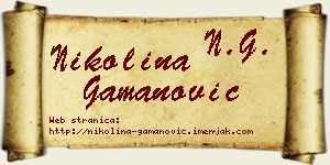 Nikolina Gamanović vizit kartica